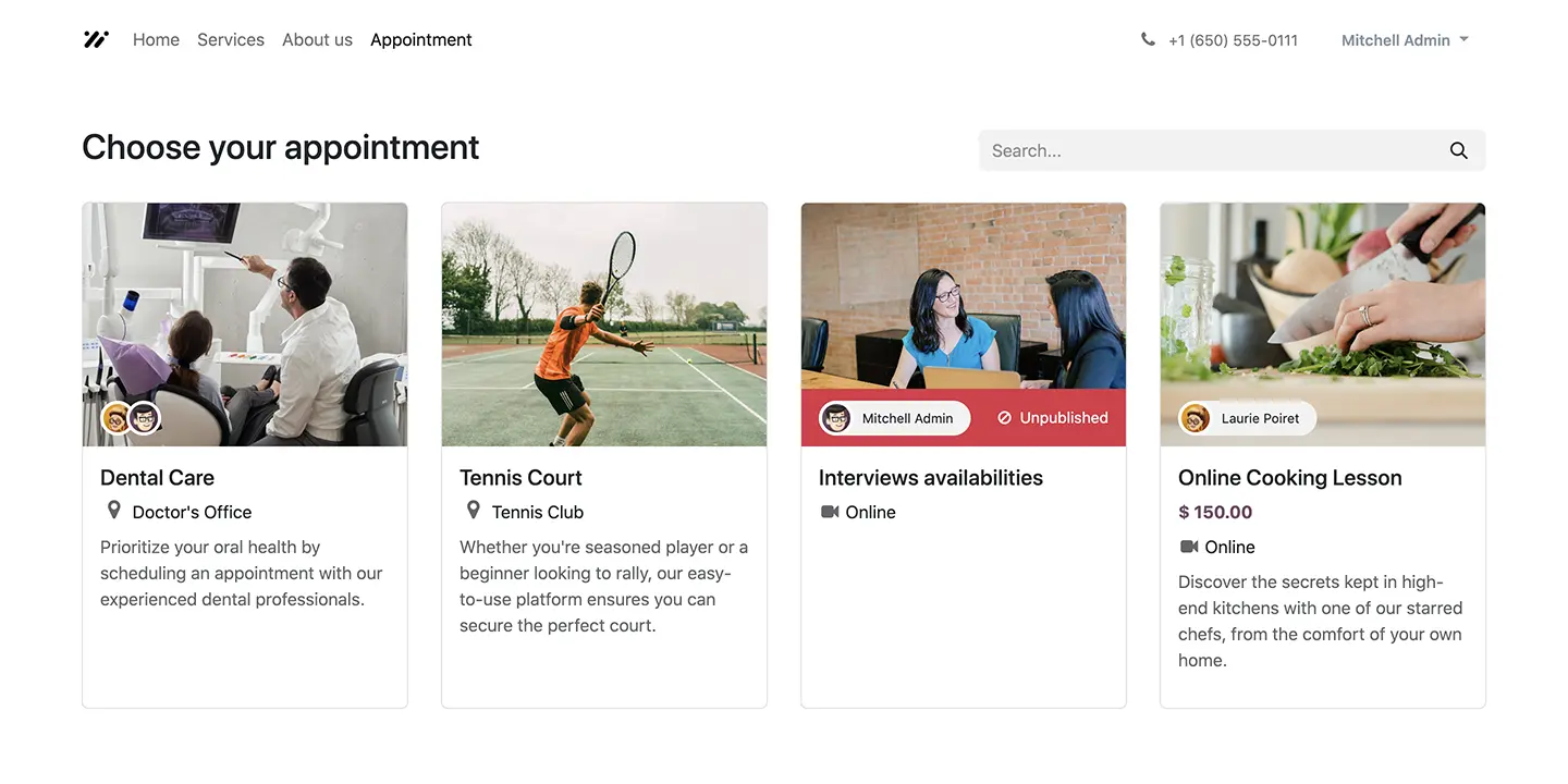 Appointments — Odoo