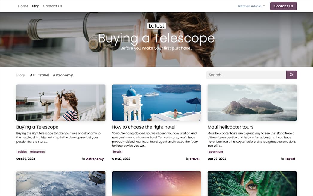 Blog — Odoo