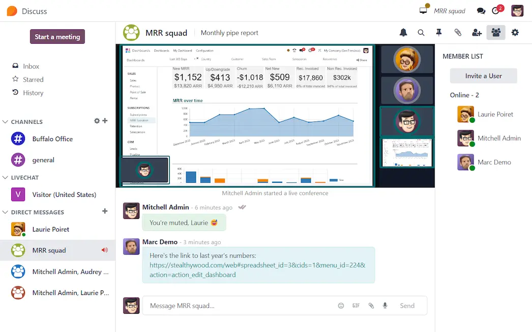 المناقشة — Odoo