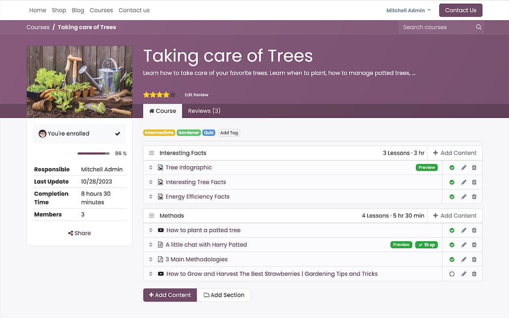 eLearning — Odoo