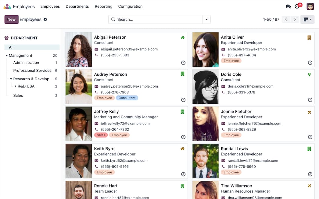 Employees — Odoo