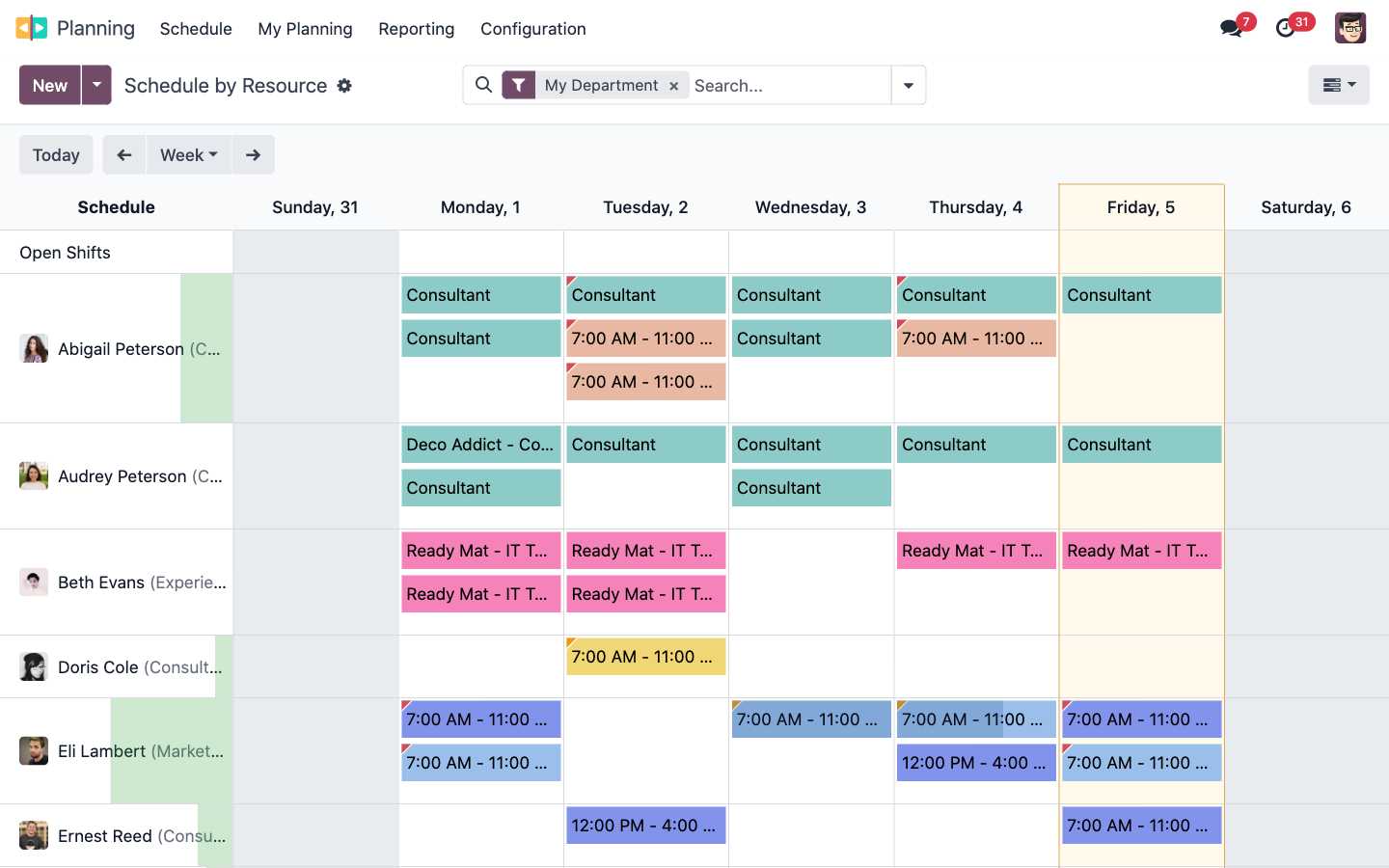 Planning — Odoo